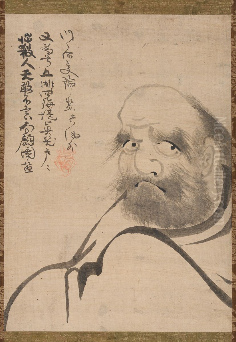 Daruma Oil Painting by Fugai Ekun