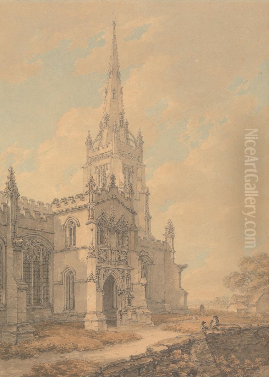 Thaxted Church, Essex Oil Painting by Thomas Hearne