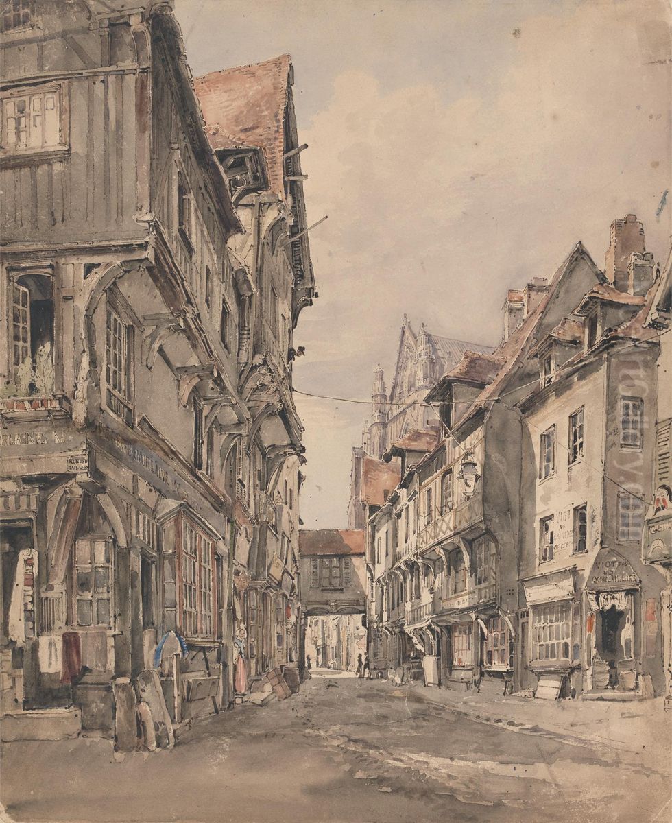 Beauvais Oil Painting by William Henry Hunt