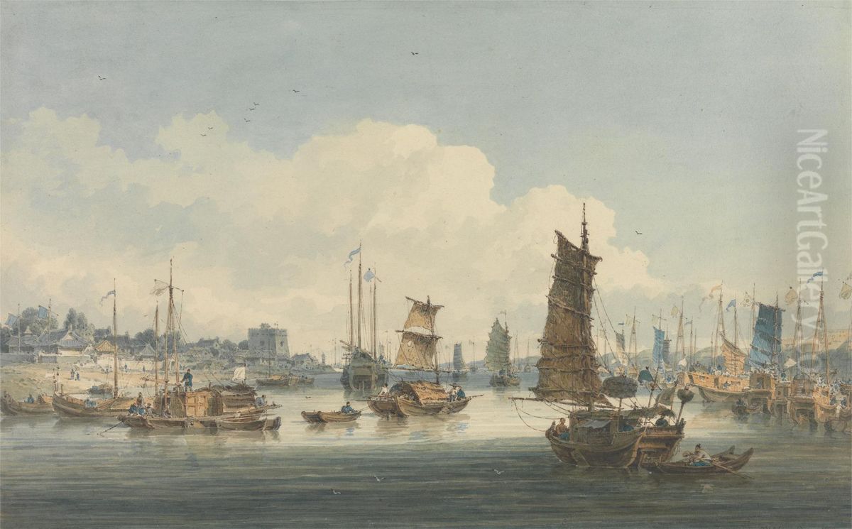 View Near the City of Tientsin Oil Painting by William Alexander