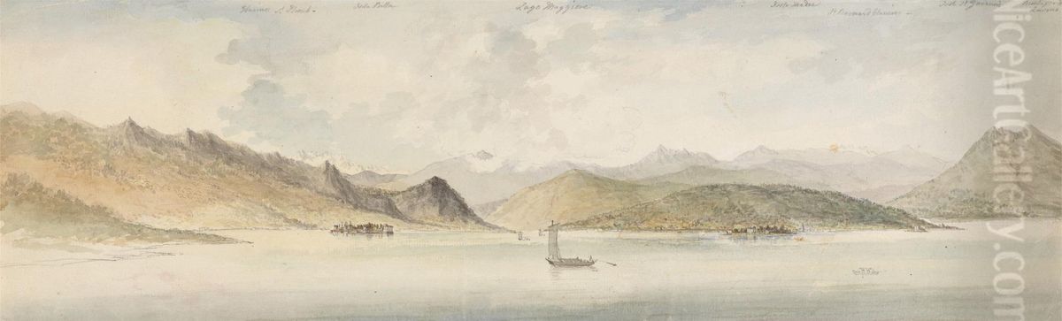 Lago Maggiore and the Borromean Islands Oil Painting by Charles Gore