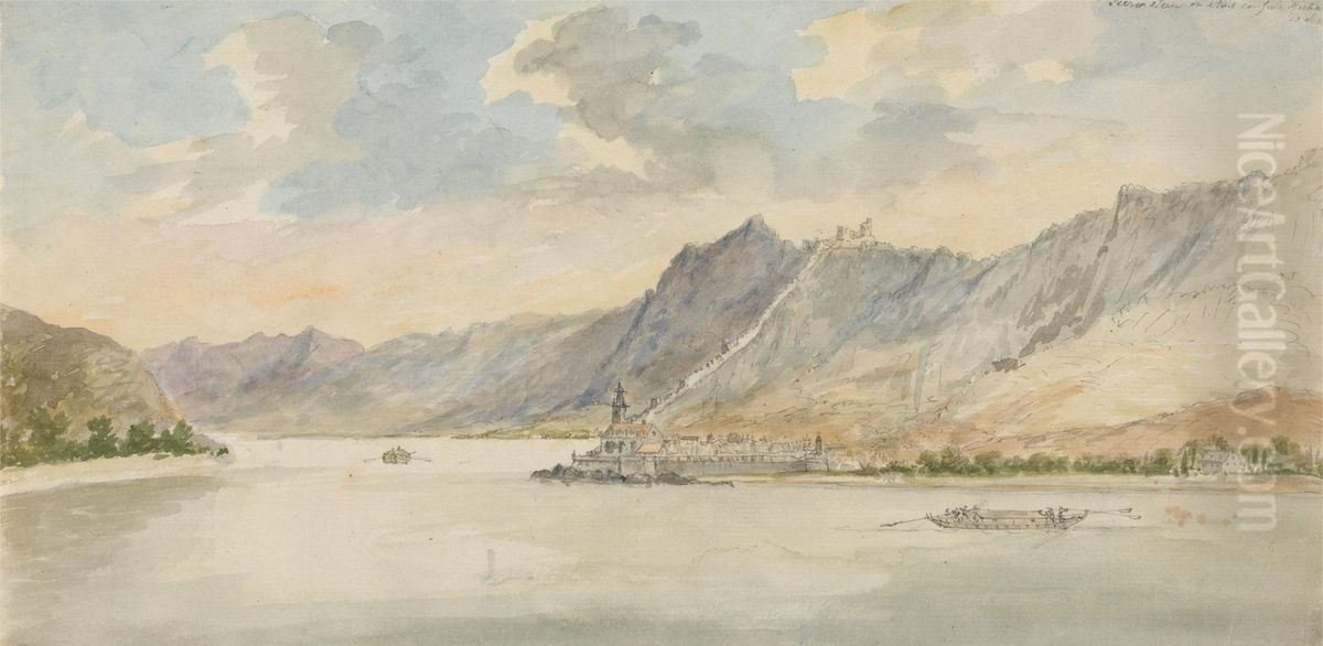 View of Durrenstein Oil Painting by Charles Gore