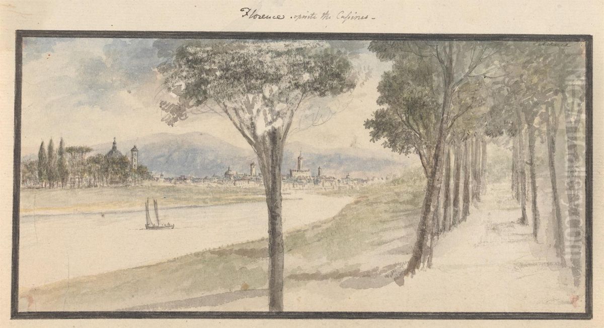 Florence Opposite the Cassines Oil Painting by Charles Gore