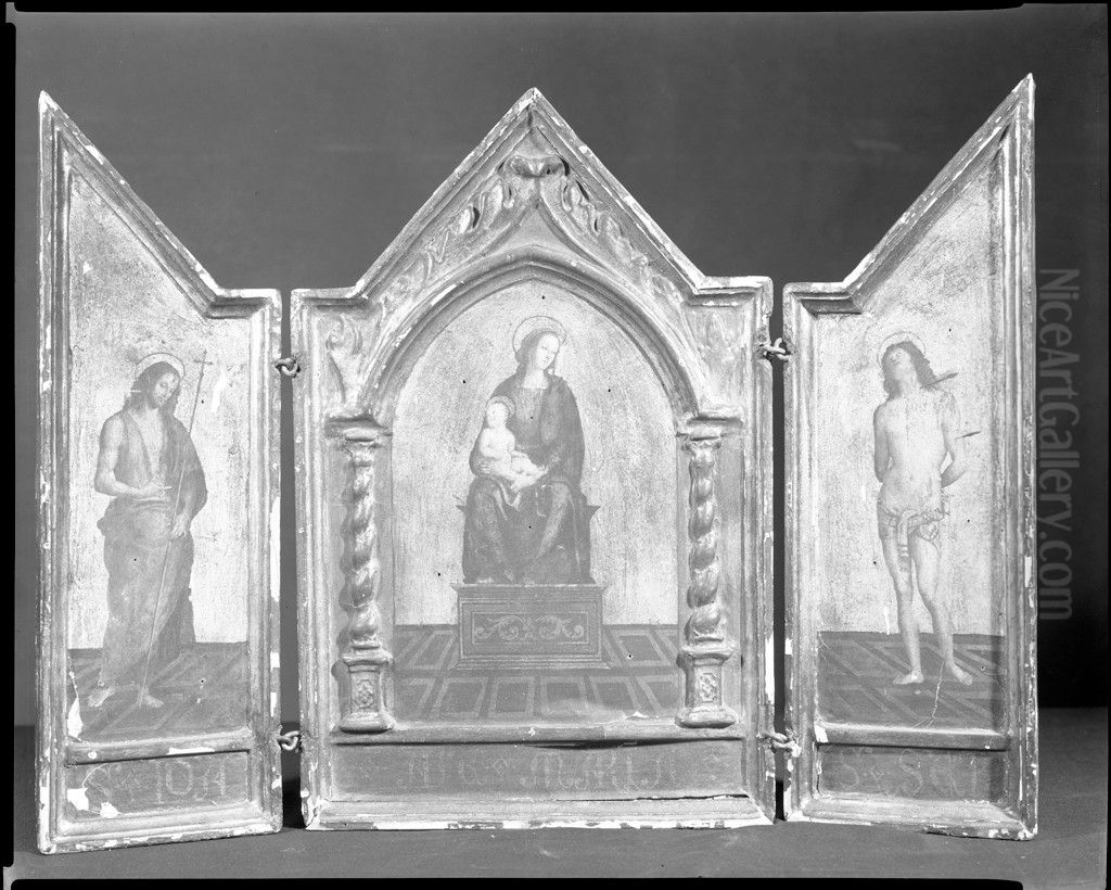 Madonna and Child with Saints, after Perugino Oil Painting by Pietro Vannucci Perugino