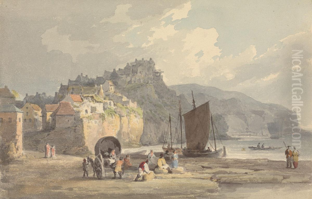 Robin Hood's Bay, Yorkshire Oil Painting by Francis Nicholson