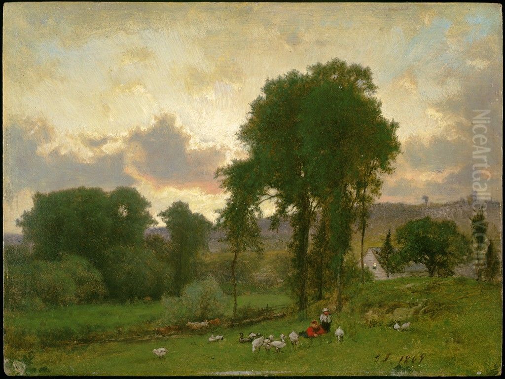 Durham, Connecticut Oil Painting by George Inness