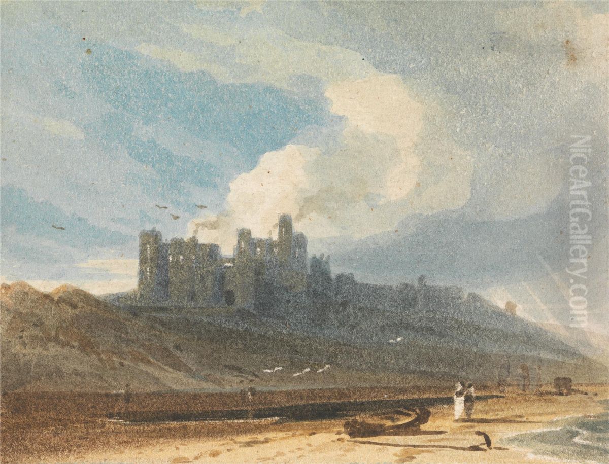Bamburgh Castle, Northumberland Oil Painting by John Varley
