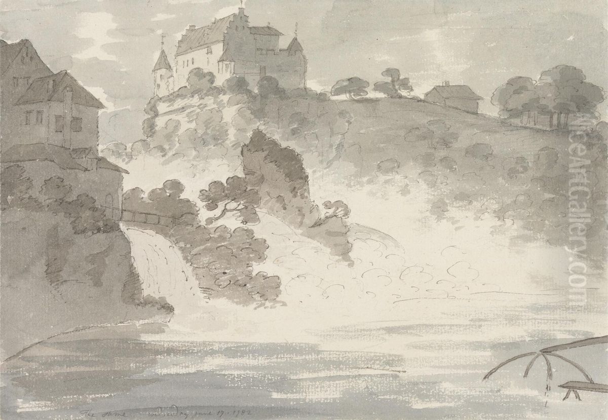 Falls at Schaffhausen Oil Painting by Sir George Beaumont, 7th Baronet