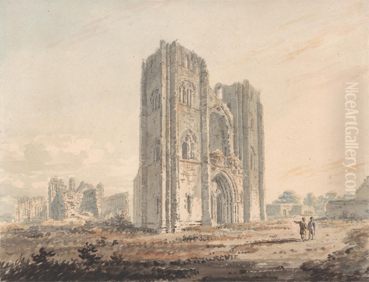 Elgin Cathedral, Moray Oil Painting by Edward Dayes