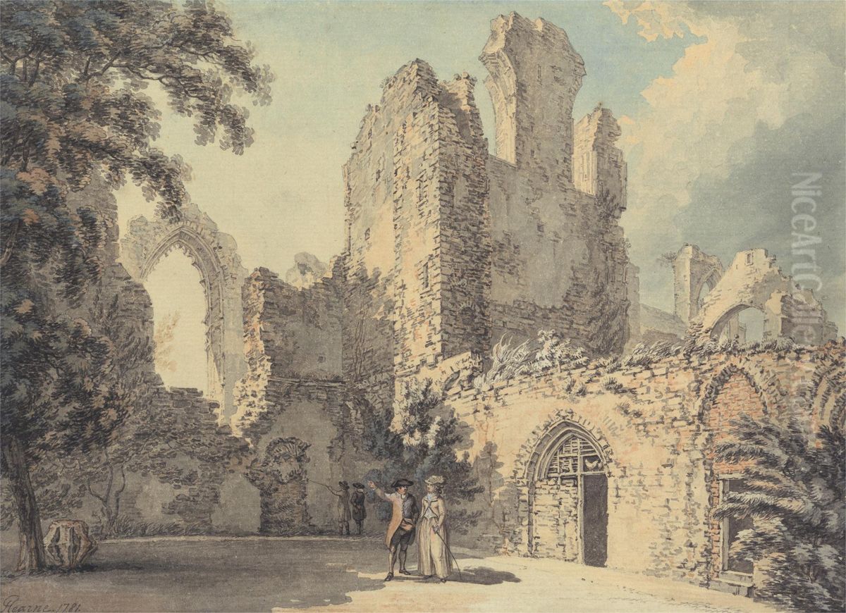 The Ruins of Leiston Abbey Oil Painting by Thomas Hearne