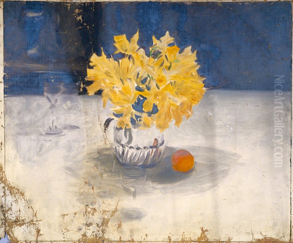 Daffodils in a Vase Oil Painting by John Singer Sargent