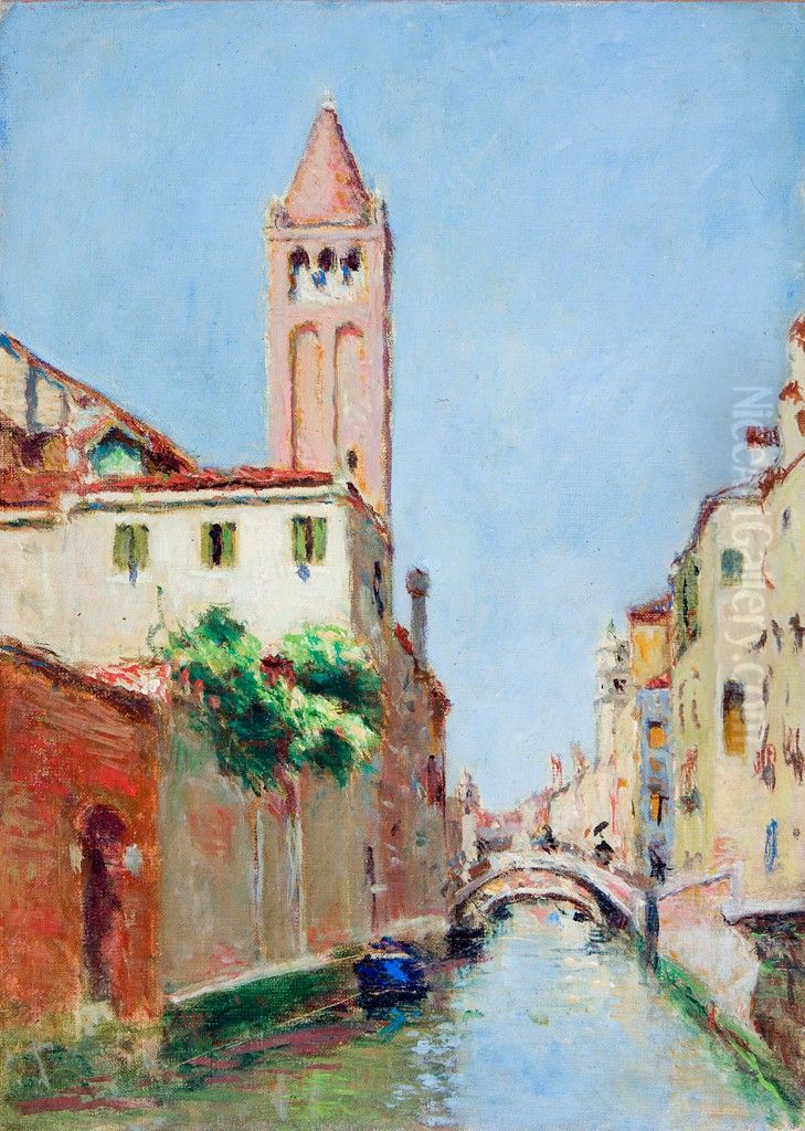 Rio San Barnaba, Venice Oil Painting by Denman Ross