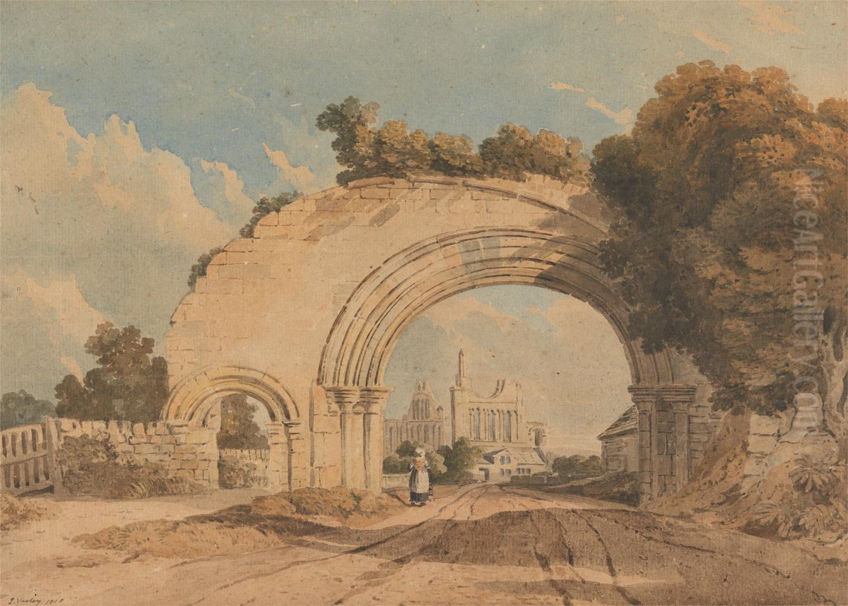 Byland Abbey, Yorkshire Oil Painting by John Varley