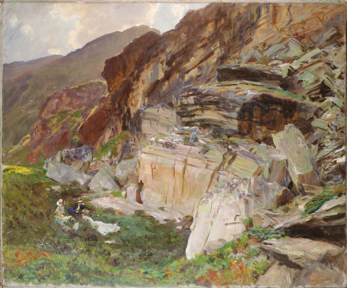 In the Simplon Valley Oil Painting by John Singer Sargent