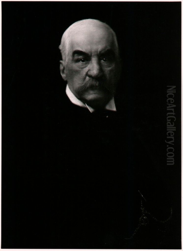 John Pierpont Morgan (1837-1913) Oil Painting by Carlos Baca-Flor