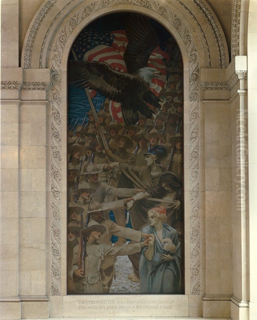 Entering the War Oil Painting by John Singer Sargent