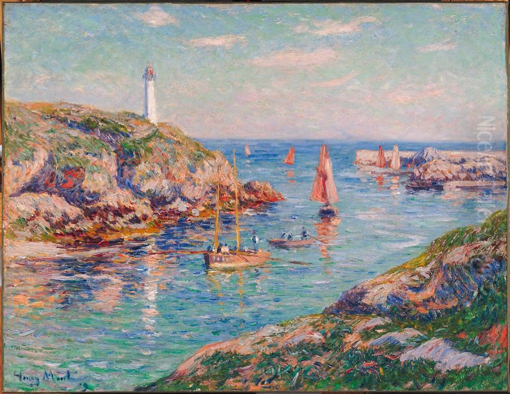The Port of Douvelan Oil Painting by Henry Moret