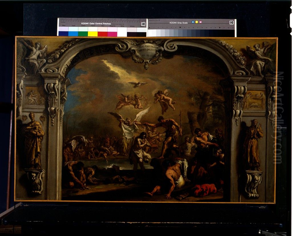 The Baptism of Christ Oil Painting by Sebastiano Ricci