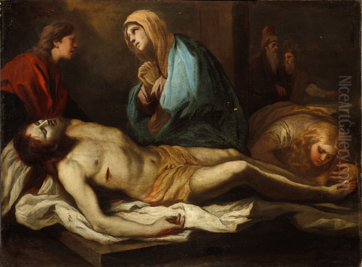The Lamentation over the Dead Christ Oil Painting by Luca Giordano