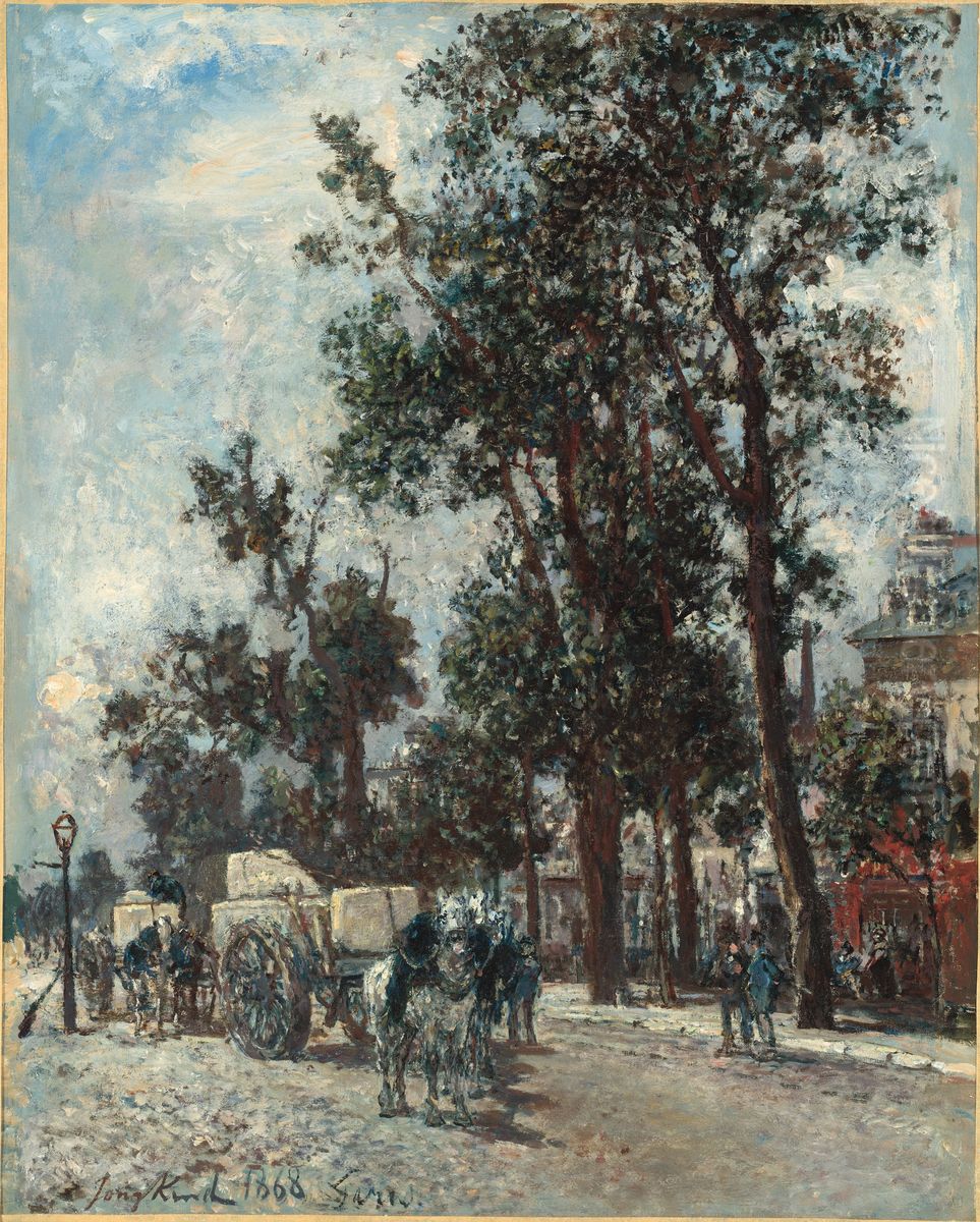 Place d'Enfer, Paris Oil Painting by Johan Jongkind
