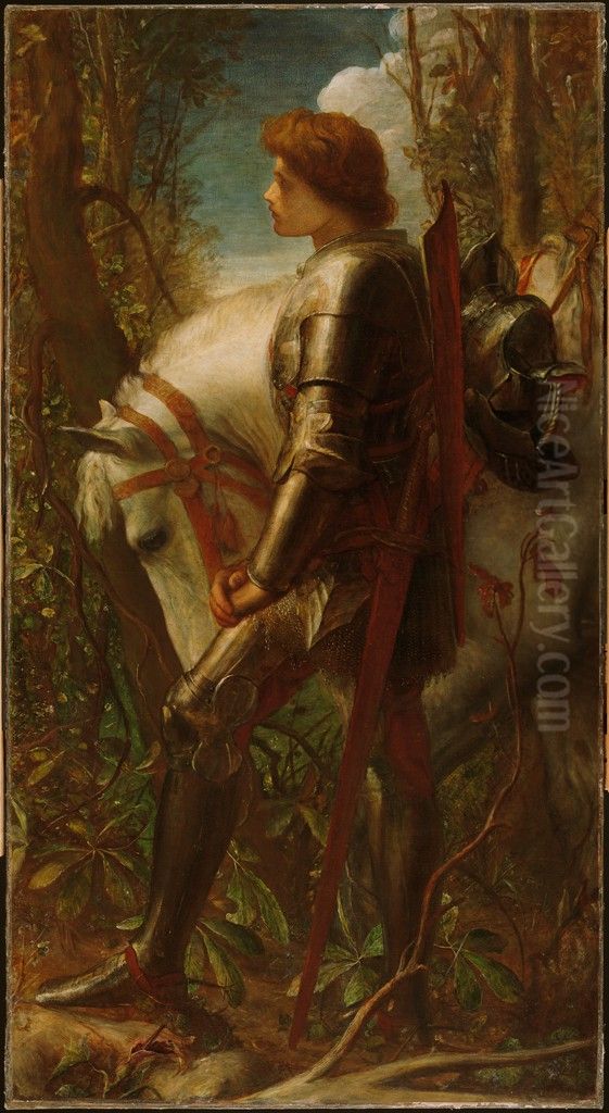 Sir Galahad Oil Painting by George Frederic Watts