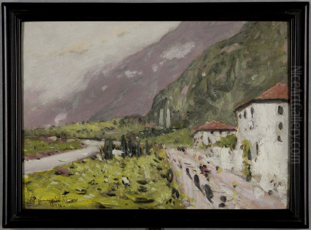 Maloja Pass above Chiavenna Oil Painting by Denman Ross