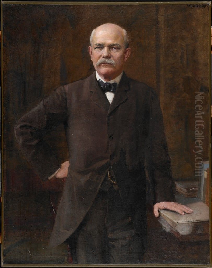 Reginald Heber Fitz (1843-1913) Oil Painting by Ignaz Gaugengigl