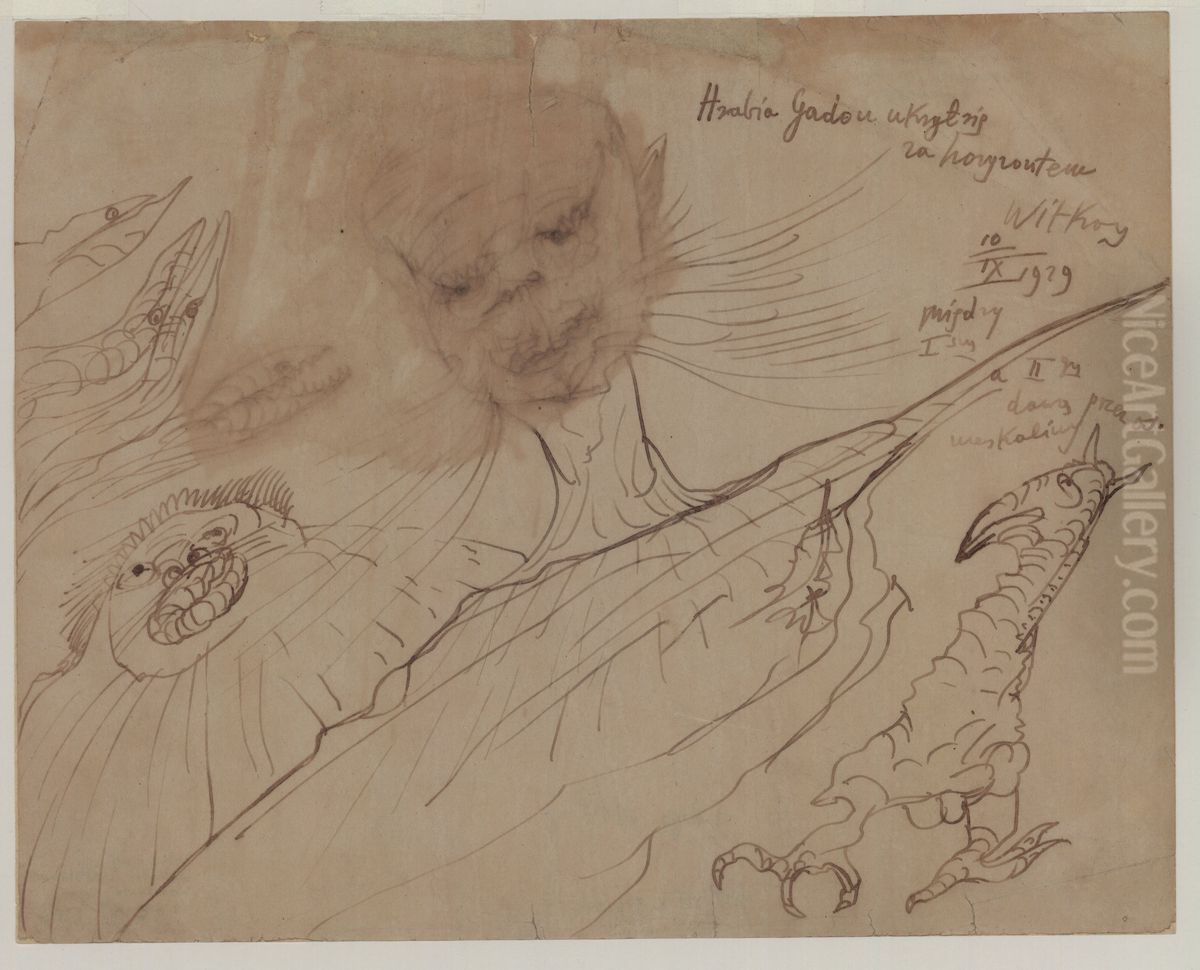 Count Gadon hid behind the horizon Oil Painting by Stanislaw Ignacy Witkiewicz (Witkacy)