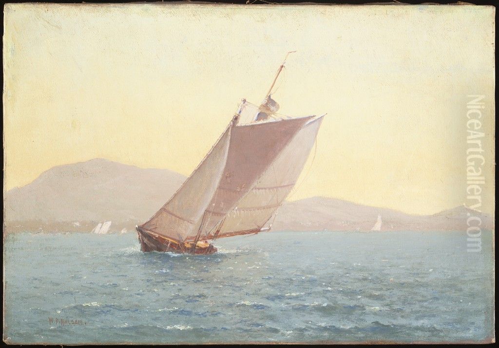 Camden Harbor, Maine Oil Painting by William Halsall