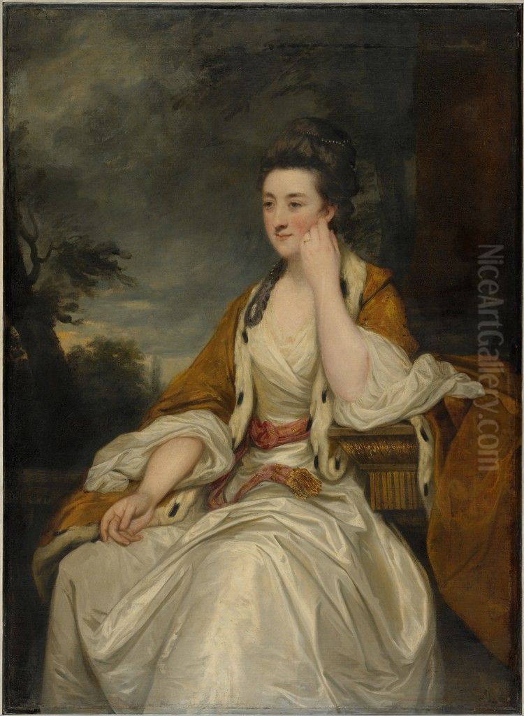 Lady Louisa Conolly Oil Painting by Of Sir Joshua Reynolds