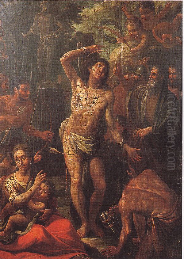 S. Sebastian Oil Painting by Joaquim Juncosa i Domadel