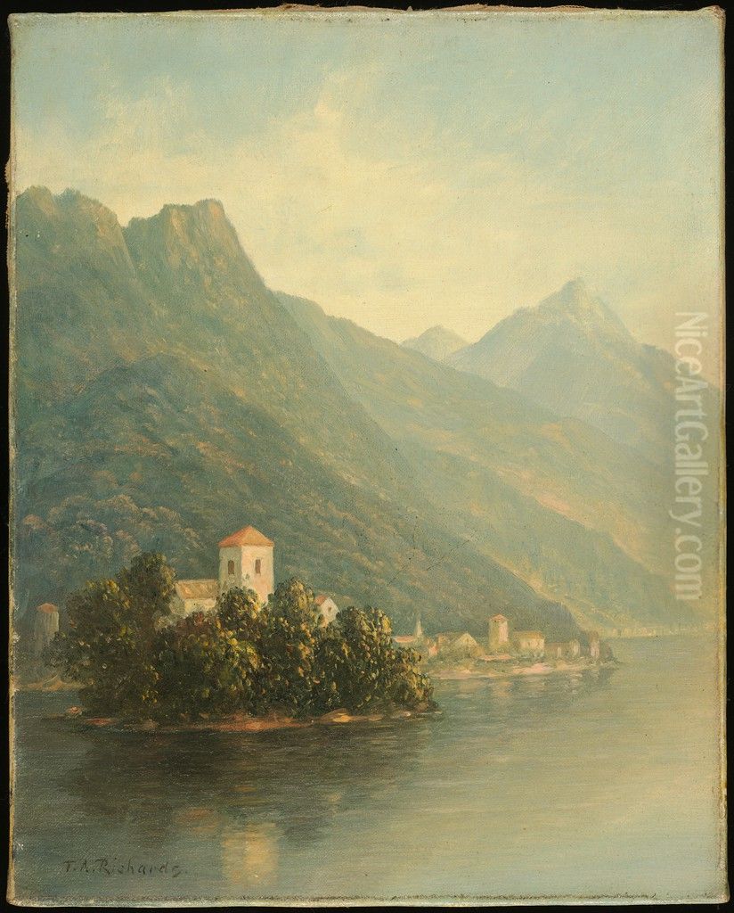 Lake in the Mountains Oil Painting by Thomas Addison Richards
