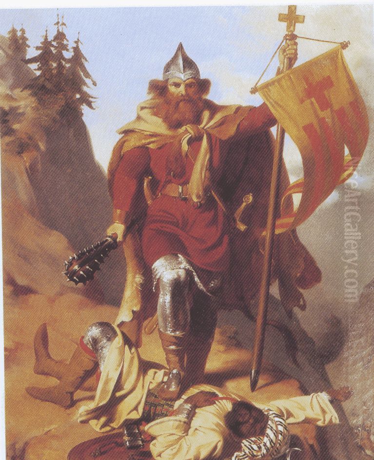 Otger Catalo Oil Painting by Claudi Lorenzale