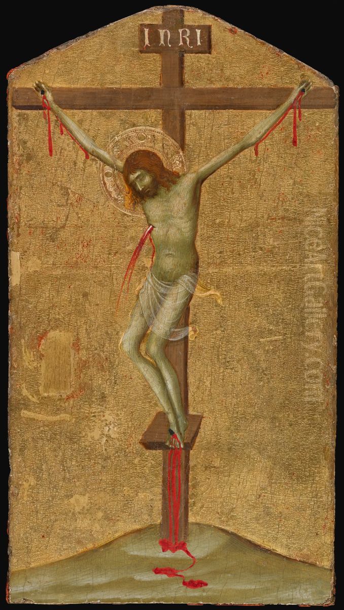 Christ on the Cross Oil Painting by Simone Martini