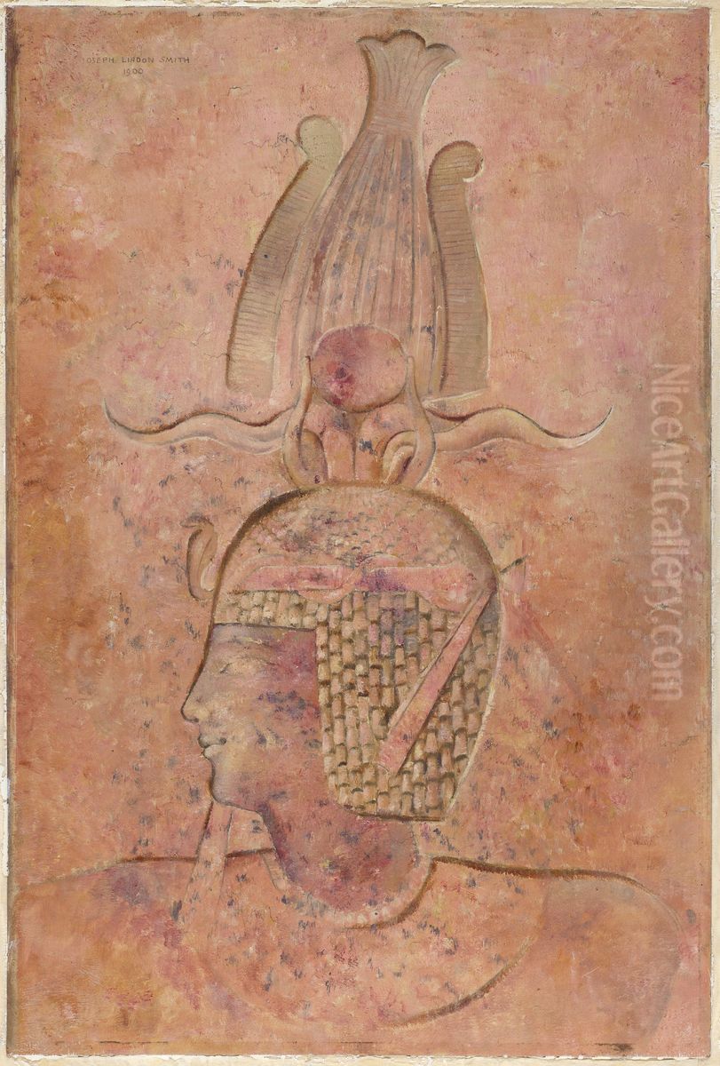 Egyptian Relief - Incised Head Oil Painting by Joseph Lindon Smith