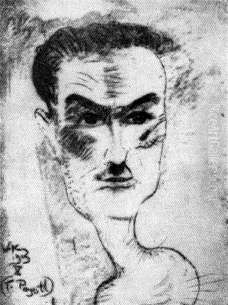 Portret Tadeusza Boya-Zelenskiego Oil Painting by Stanislaw Ignacy Witkiewicz (Witkacy)