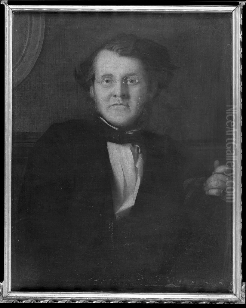 Leonard W. Collmann (1816-1881) Oil Painting by Alfred Stevens