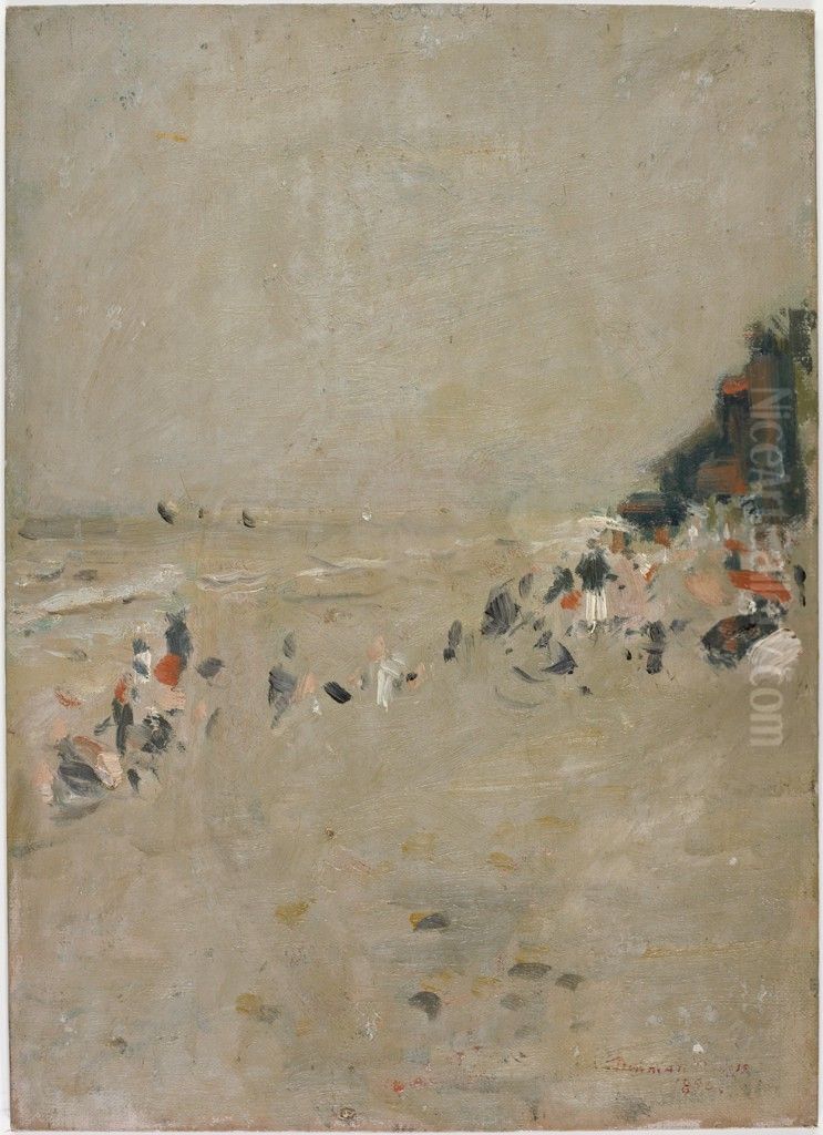 Landscape with Figures on Beach Oil Painting by Denman Ross