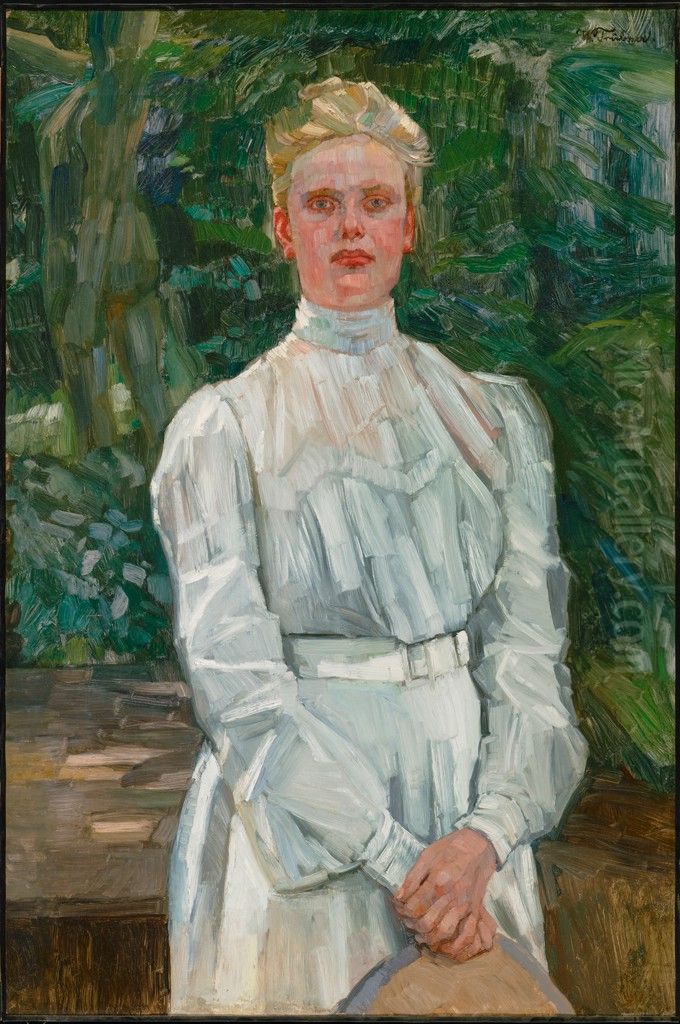 Portrait of Fraulein Maria Wusthoff Oil Painting by Wilhelm Heinrich Trutbner