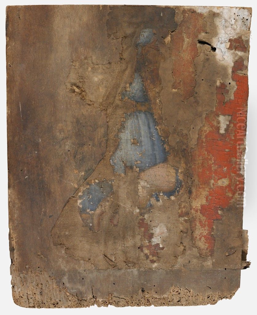 A Female Saint (Fragment) Oil Painting by Pietro Lorenzetti