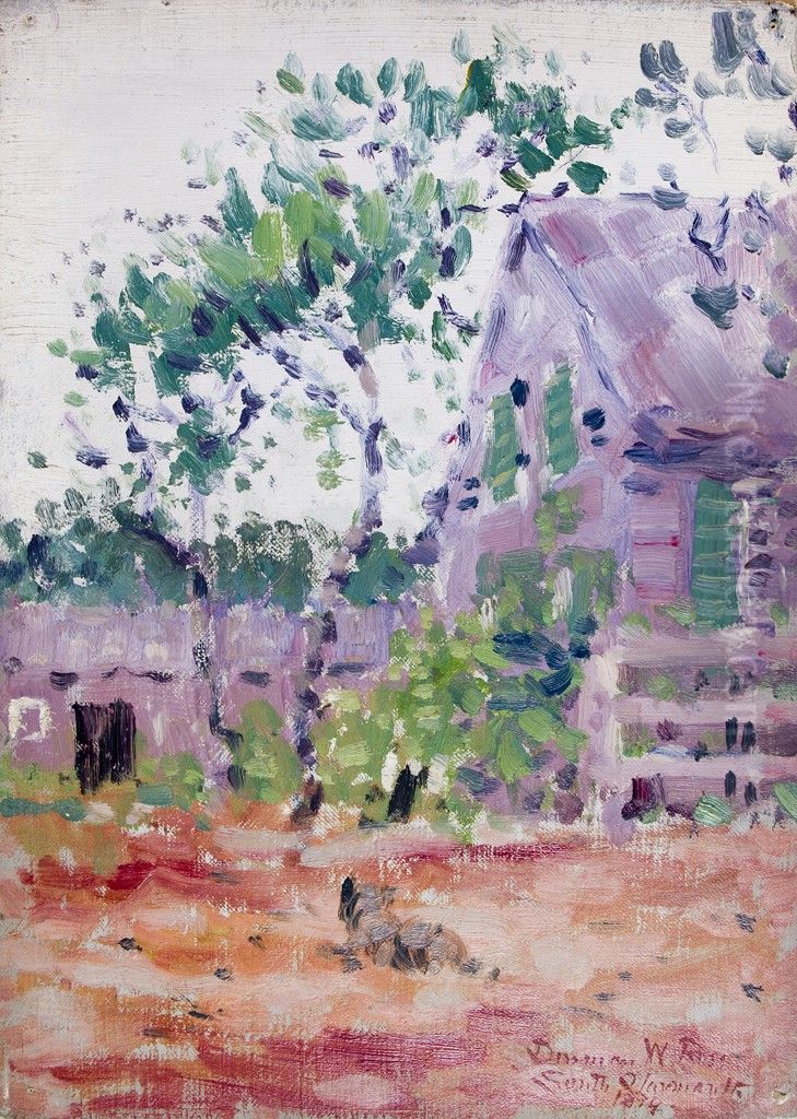 The Hallowell House, South Yarmouth, Massachusetts Oil Painting by Denman Ross