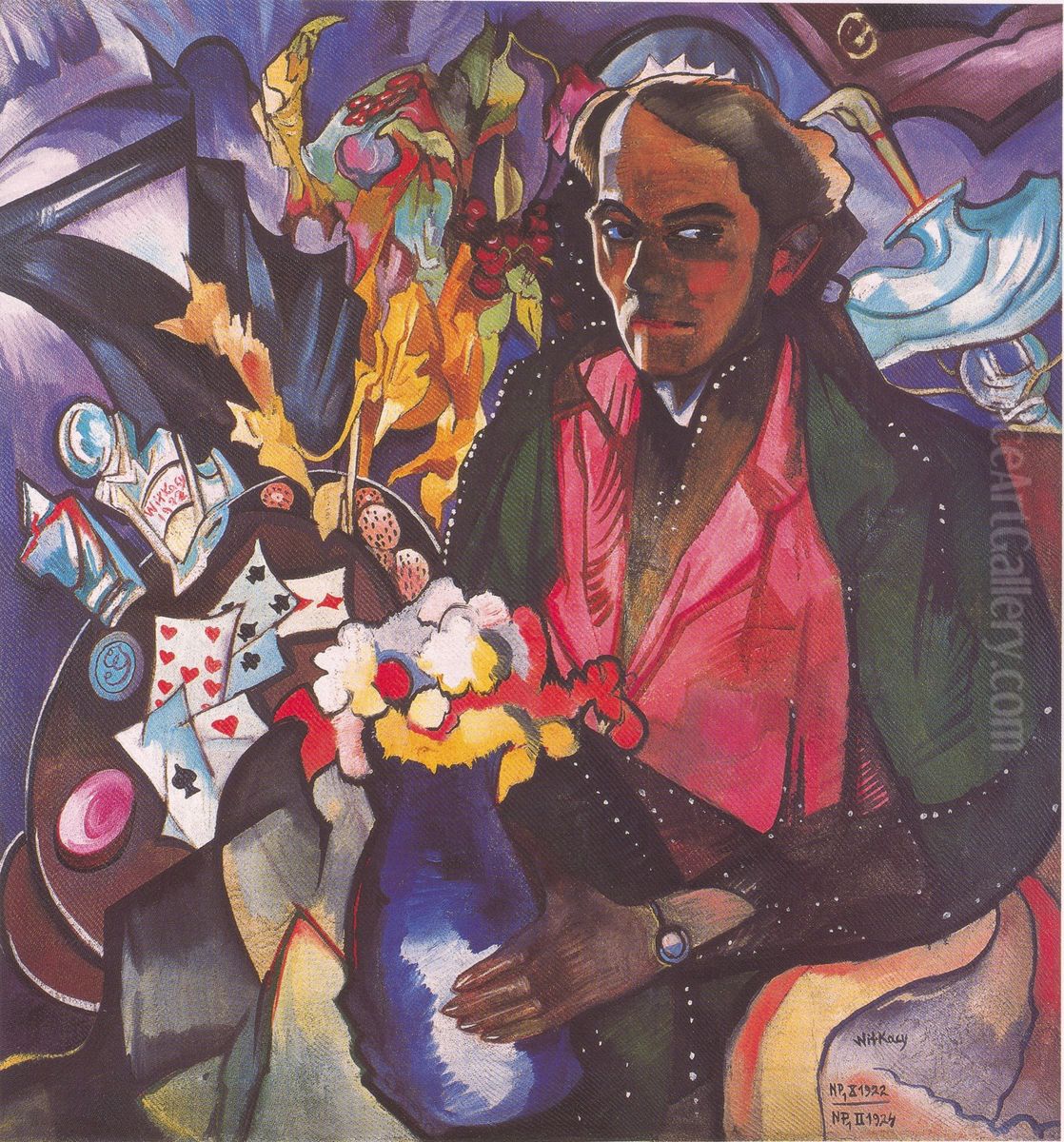 Self-portrait Oil Painting by Stanislaw Ignacy Witkiewicz (Witkacy)