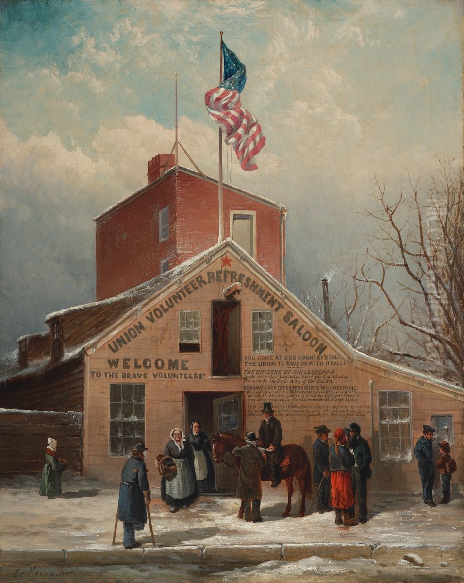 Union Volunteer Refreshment Saloon Oil Painting by Edward Moran