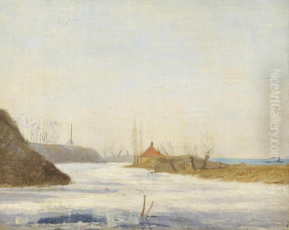 Fra den gamle Ravelin. Oil Painting by Janus Andreas Bartholin La Cour