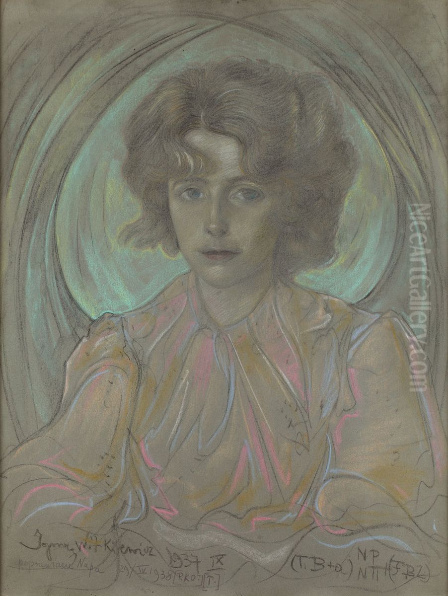 Portrait of Bronislawa Wlodarska-Litauer Oil Painting by Stanislaw Ignacy Witkiewicz (Witkacy)