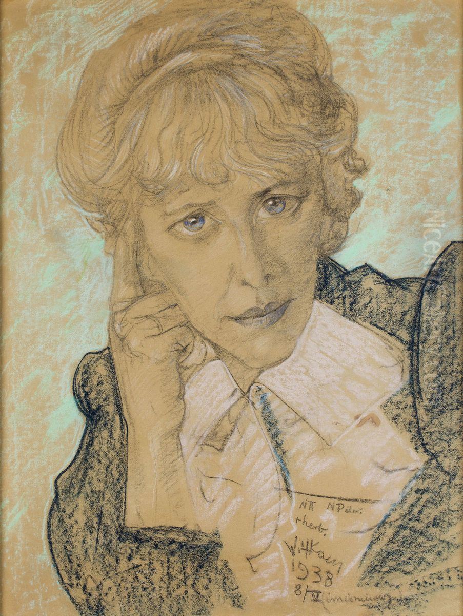 Portret Julii Sokolowskiej Oil Painting by Stanislaw Ignacy Witkiewicz (Witkacy)