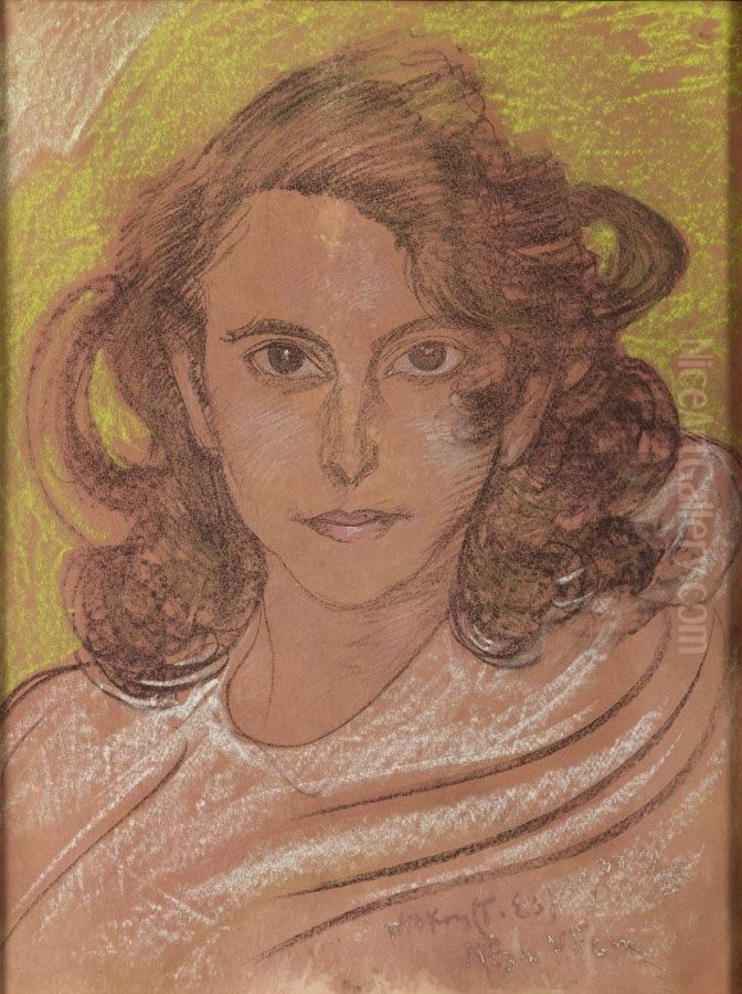 Portrait of the Countess Greta Czetwertynska Oil Painting by Stanislaw Ignacy Witkiewicz (Witkacy)