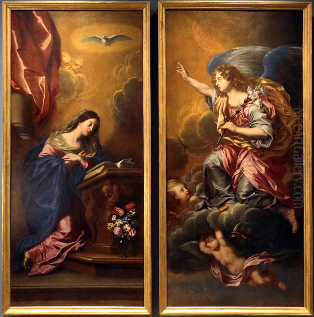 Annunciation Oil Painting by Nicolas Regnier