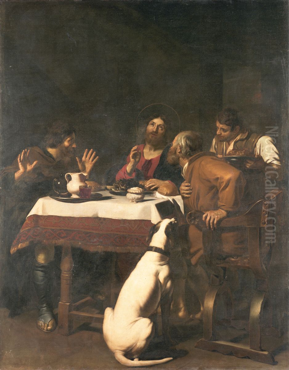 Supper at Emmaus Oil Painting by Nicolas Regnier