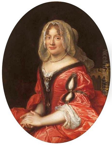Portret kobiety w stroju polskim, najprawdopodobniej Claudine Francoise Mignot, zony Jana Kazimierza Wazy Oil Painting by Pierre Mignard I